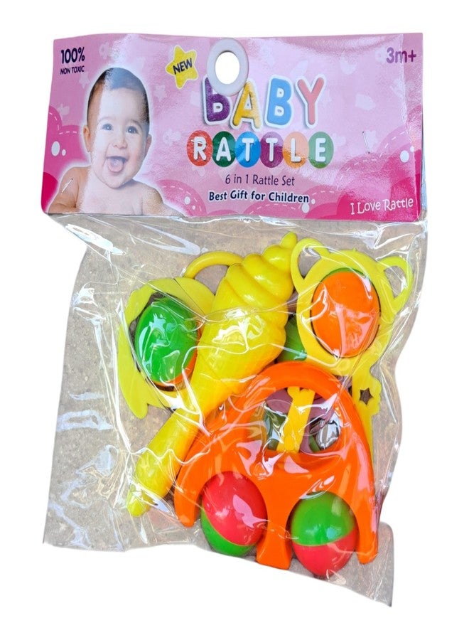 JNiL Babies Rattle Set for New Born Kids | Non-Toxic, BPA Free Plastic Baby Toys for Swing and Cradle (Multicolour) - Image 1